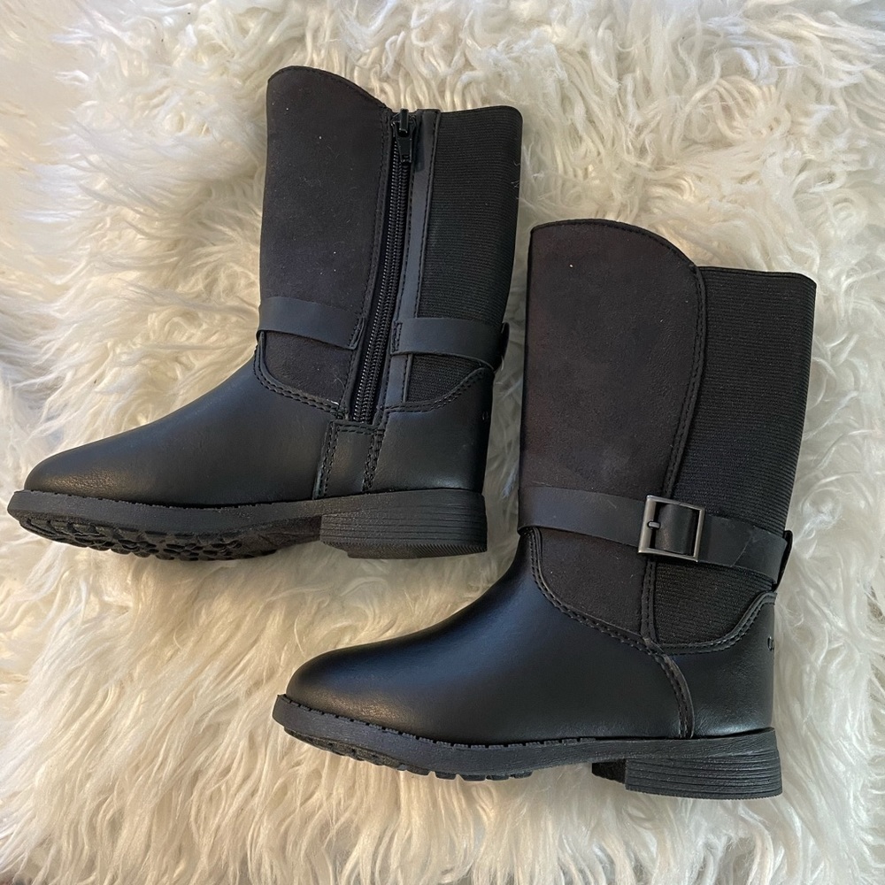 OshKosh B’gosh NWT Toddler/Little Girls ARIA2-G Black Riding Boots. Size 9.